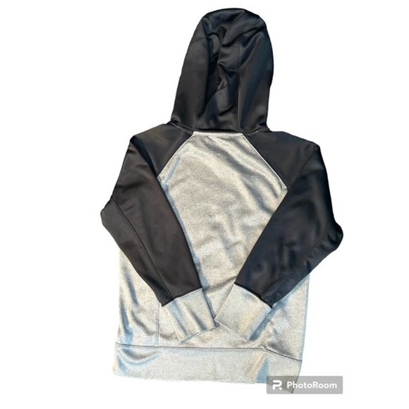 Girls Black Grey Pink Nike Large Therma Fit Hoodie Pullover Jacket EUC - Picture 2 of 5